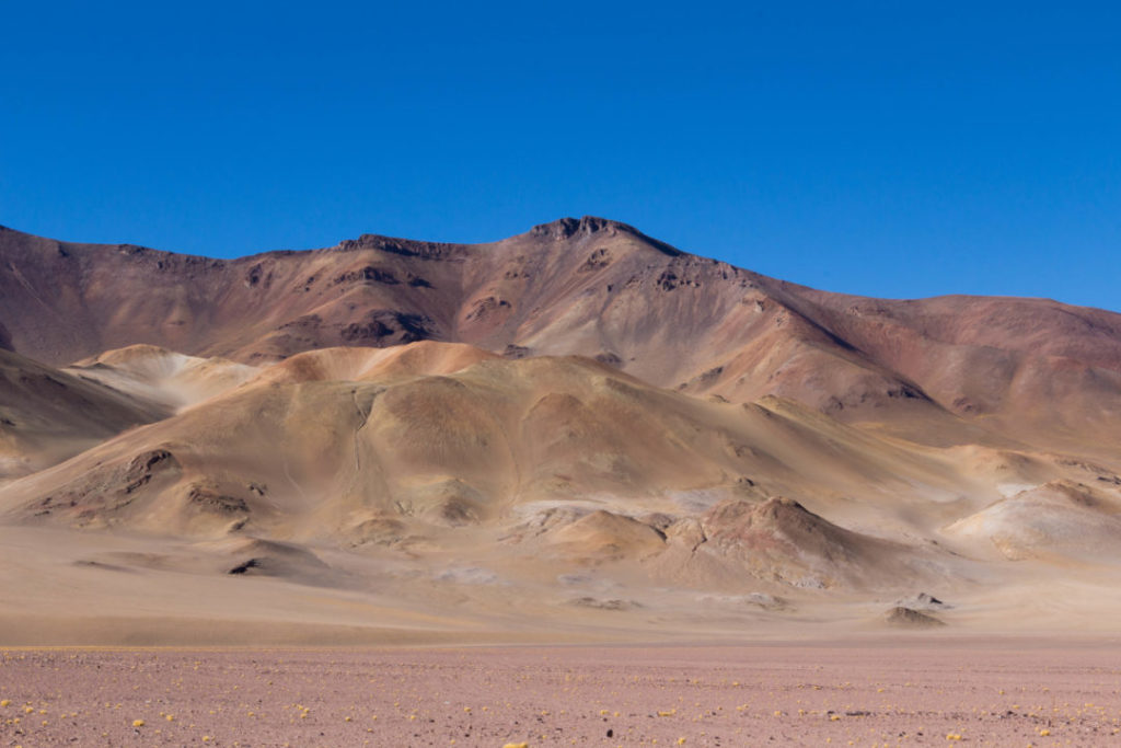 aysage du désert d'Atacama, après la frontière du Paso de Jama