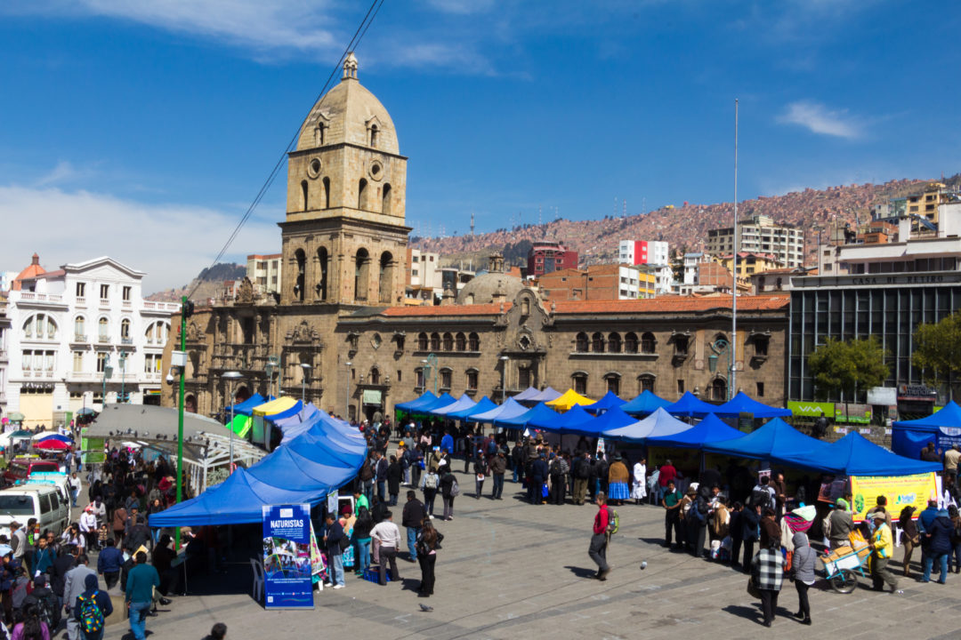 L'église San Francisco, à La Paz, un des derniers édifices de l'époque coloniale