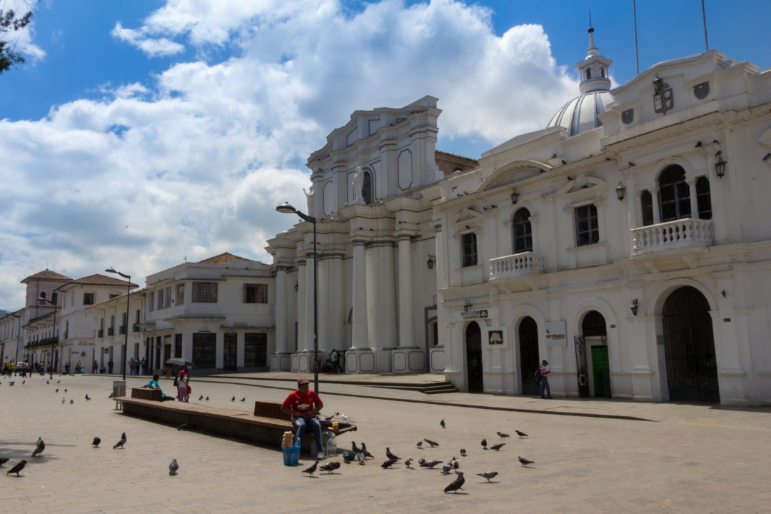 Popayan - Place centrale et cathédrale