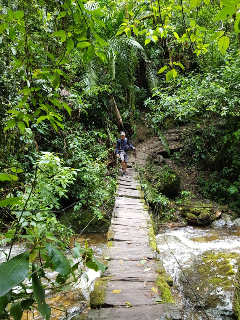 Vallée de Cocora - Simon sur le pont