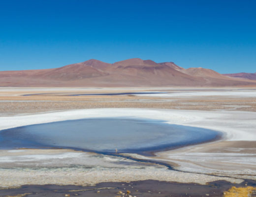 Paysage du désert d'Atacama, après la frontière du Paso de Jama