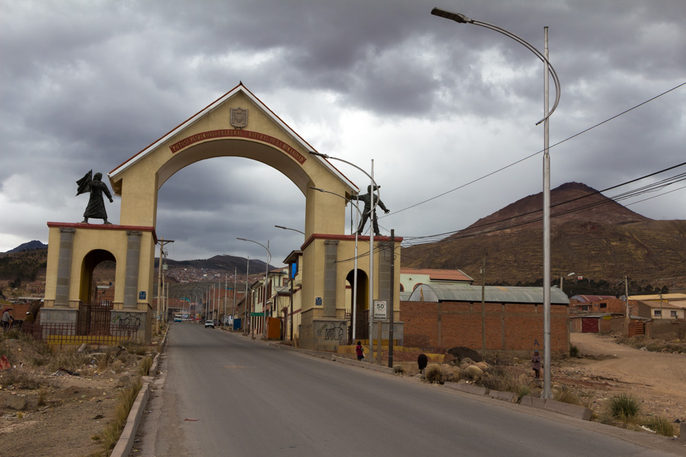 Le portail d'entrée de la ville de Potosi