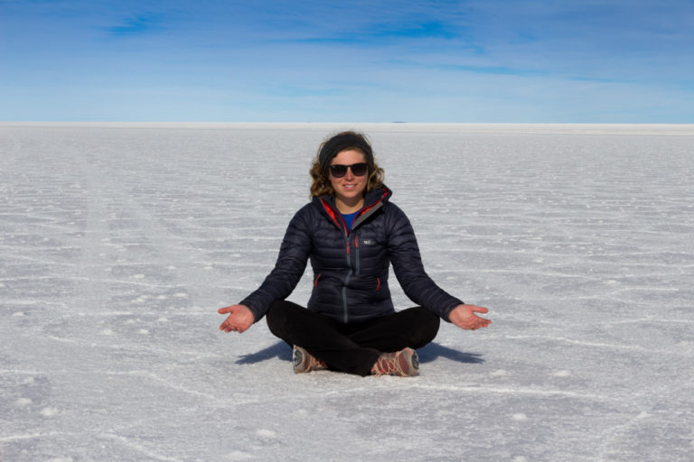 Instant méditation sur le Salar d'Uyuni