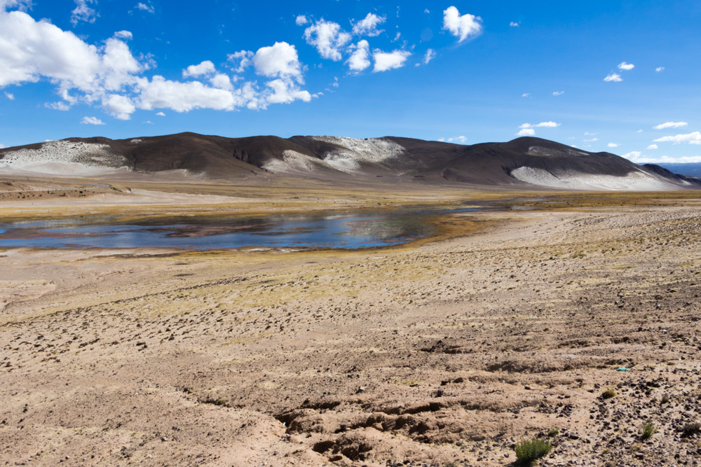 Paysage de la vallée du Siquili, en Bolivie, entre Uyuni et Potosi