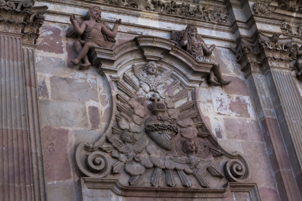 Quito - Détail de la façade de l'église de la Compagnie de Jésus